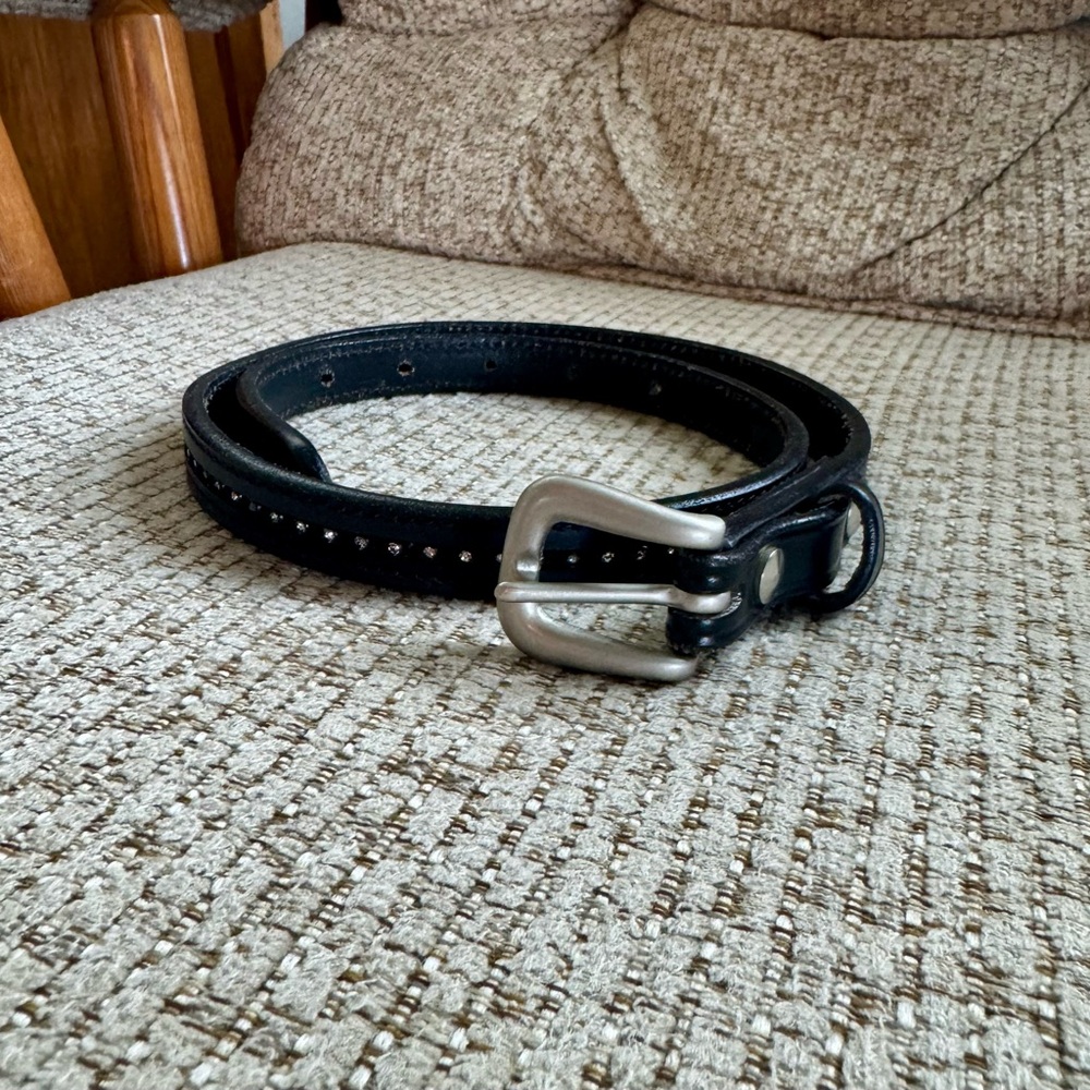 Elegant Black Studded Women's Belt